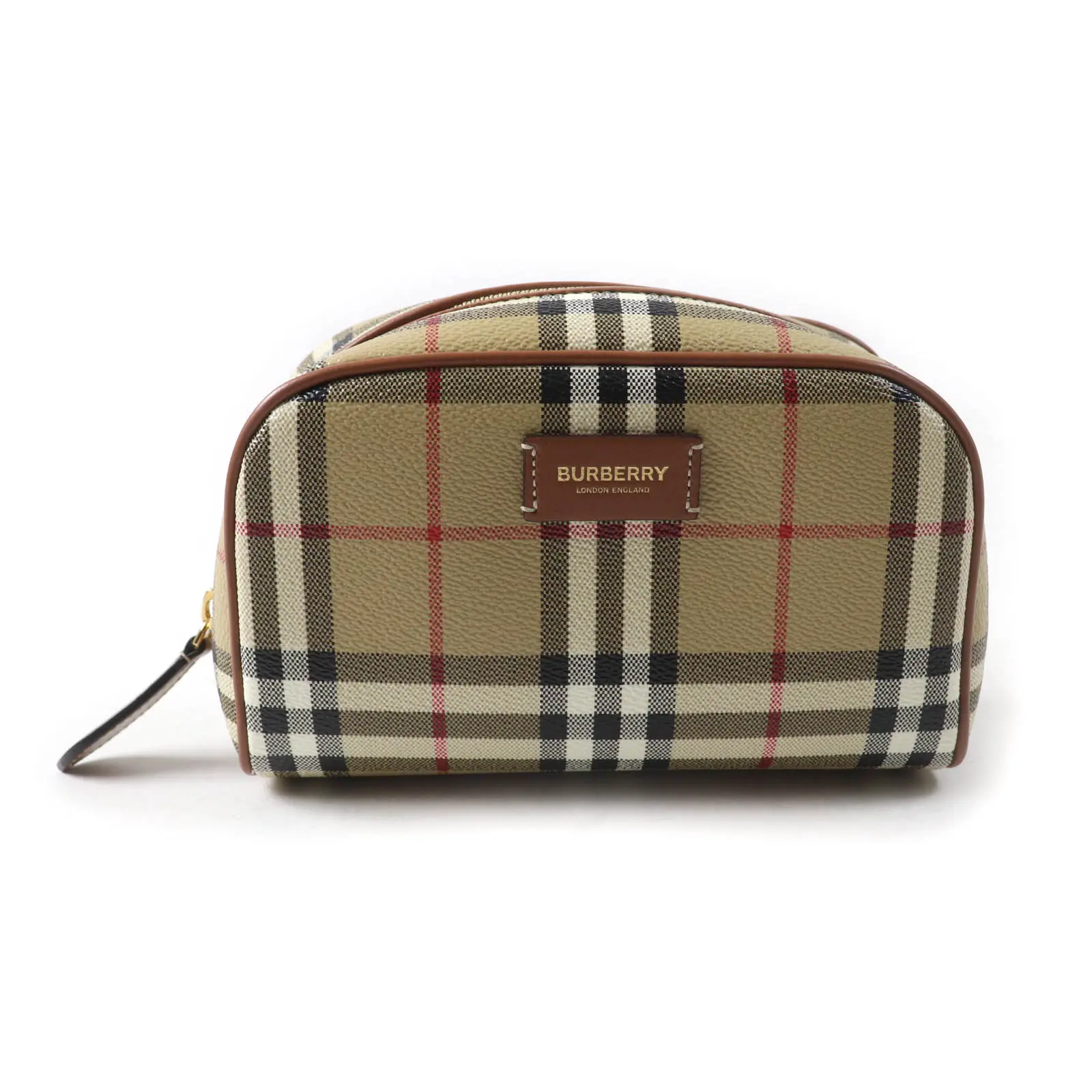 Pre-owned BURBERRY Cotton Small Leather Goods Prorsum Nova check leather accessory pouch