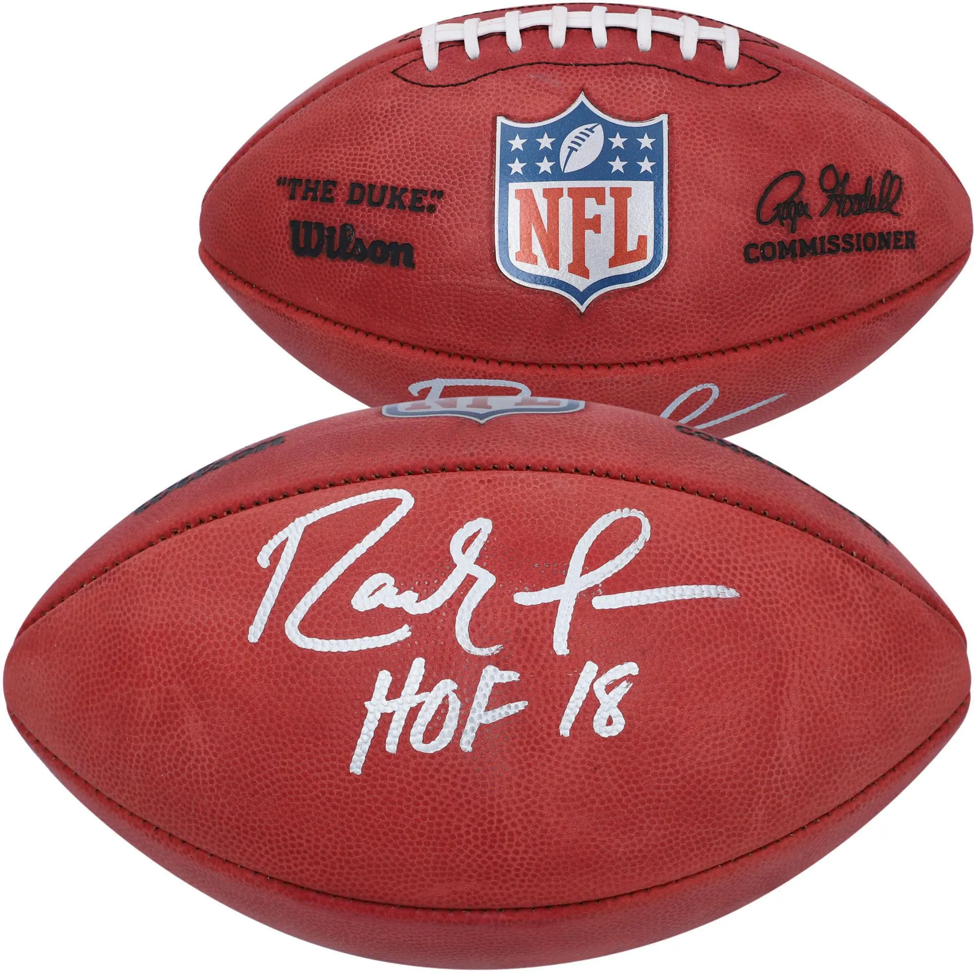 Randy Moss Minnesota Vikings Autographed Duke Full Color Pro Football with "HOF 18" Inscription - Fanatics Authentic Certified