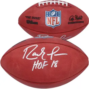 Randy Moss Minnesota Vikings Autographed Duke Full Color Pro Football with "HOF 18" Inscription - Fanatics Authentic Certified