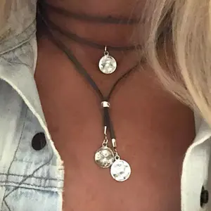 Multi-Layered Bohemian Chic Necklace Set for Women - Stacked Vintage Disc Pendant, Adjustable Chain, Hypoallergenic, Boho Jewelry for Everyday Wear