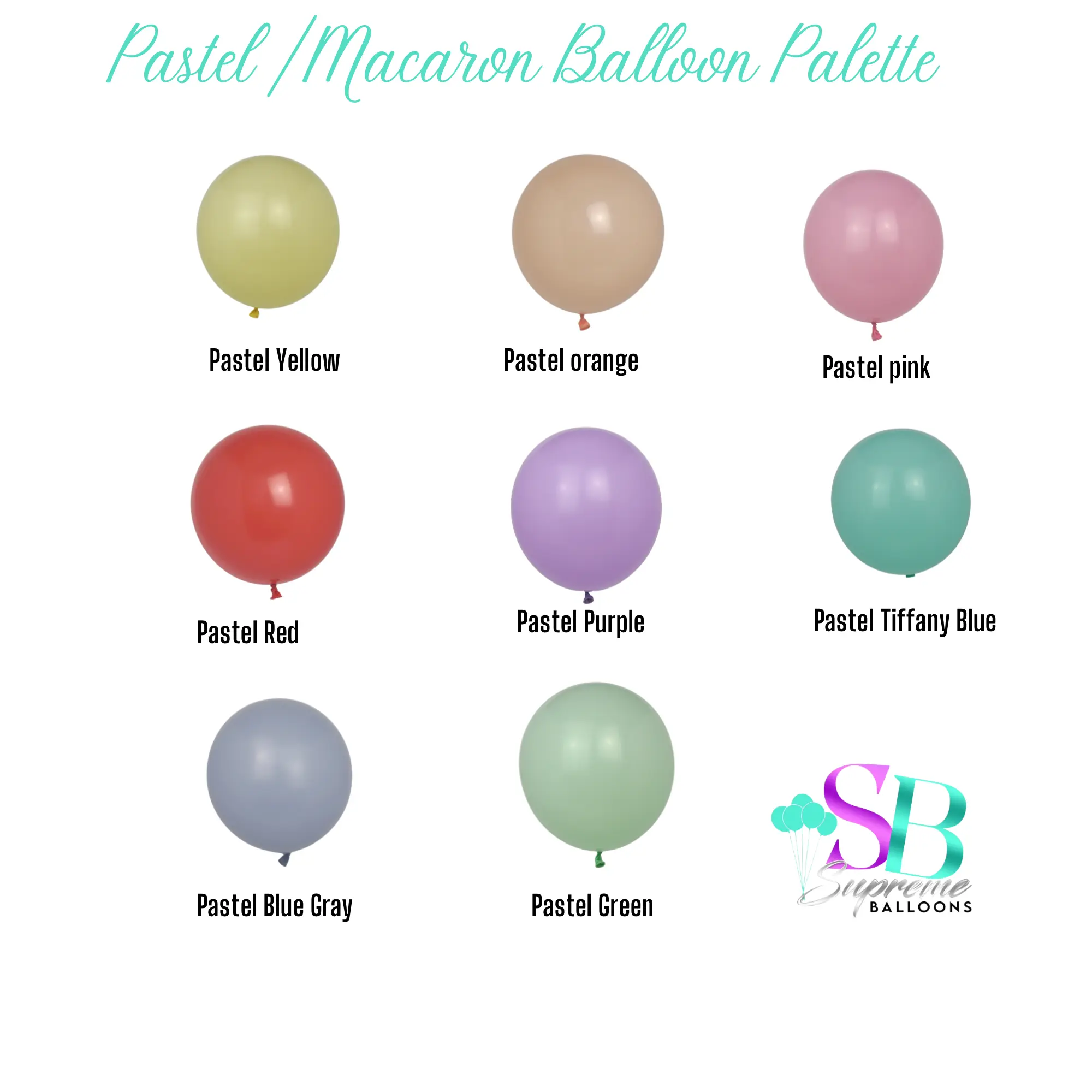 Macaron/ Pastel Color Balloons | 50 pack