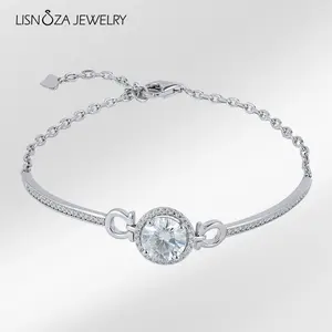 【#45 Luxurious-round Bracelet】Synthetic Moissanite Luxurious-round Bracelet in 925 Silver