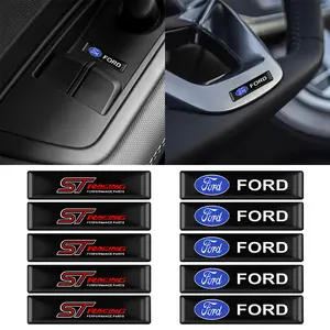 10/20Pcs 3D Epoxy Car Interior Stickers Emblem Badge Decoration Auto Styling For Ford ST Focus 2 3 K2 MK3 MK7 Fiesta Mondeo Kuga Ranger Edge Explorer Mustang Auto Accessories