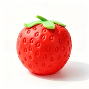 Strawberry - ExtraLarge 4" Squishy Stress Ball for Adults & Kids3+ - Fruity Fidget Toy for Stress Relief &Sensory Play - Safe & Durable Non-ToxicMaterial