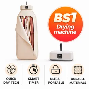 Portable Electric Clothes Dryer with Drying Bag, Quick Dry Laundry Machine, Compact Mini Dryer for Apartment Dorm RV Travel, Energy Saving Easy Setup