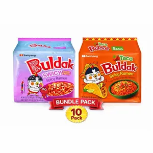 Viral Buldak Korean Spicy Ramen-Swicy and Taco-10 Pack