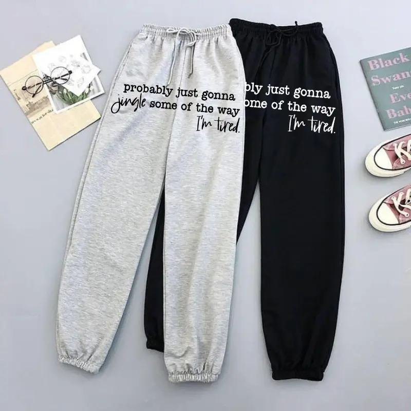 Probably Just G onna Jingle Tired Sweatpants, Funny Christmas Lounge Pants, Probably Just Gonna Jingle Tired Pants, Sleepy Jingle Tired Holiday Pants, lazy holiday outfit, christmas gift pants, festive joggers unisex