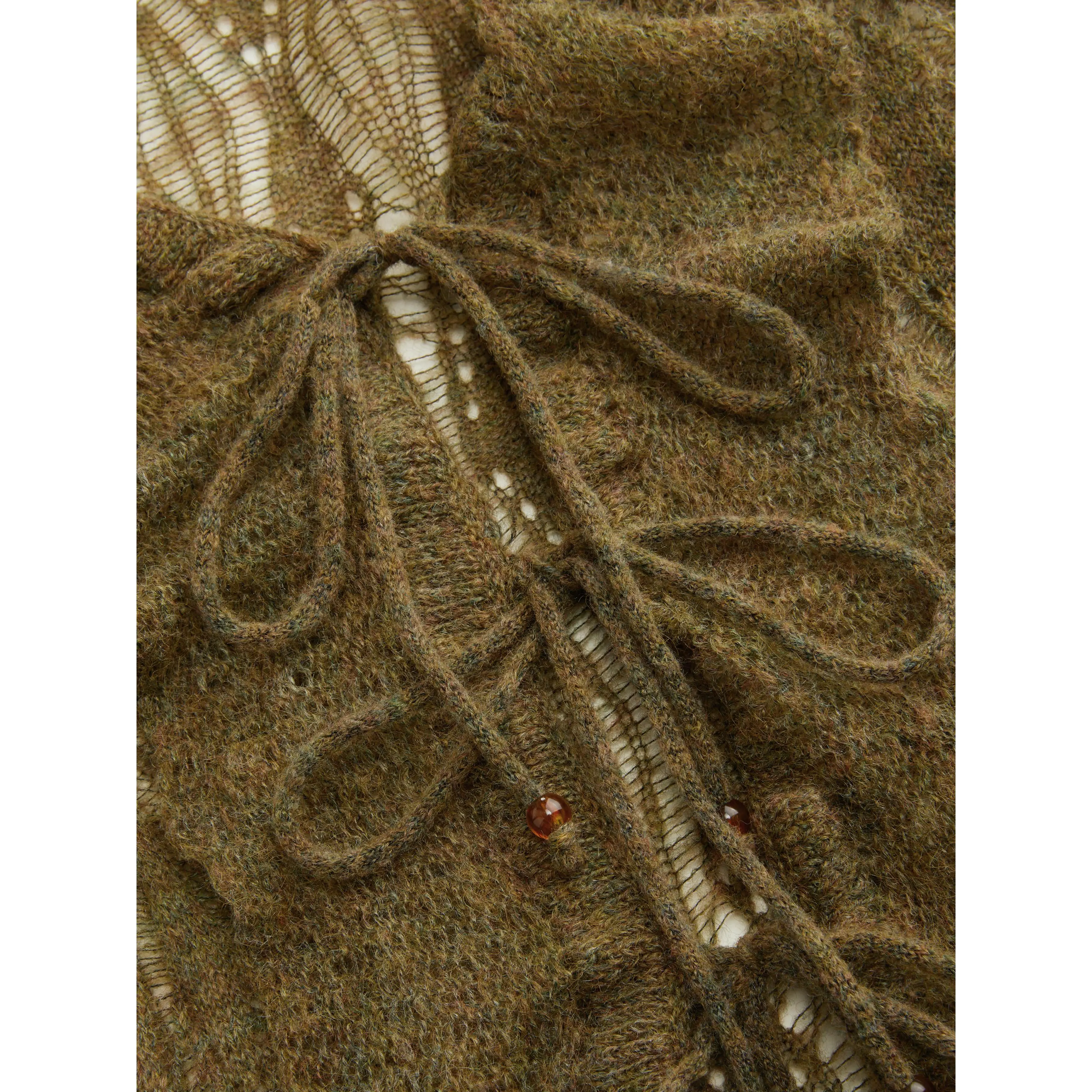 Cider Knit Wool-blend V-neck Beaded Tie Front Ripped Split Ruffle Hem Midi Dress SwimWeek - TikTok Shop Cider Knit Wool-blend V-neck Beaded Tie Front Ripped Split Ruffle Hem Midi Dress SwimWeek - TikTok Shop