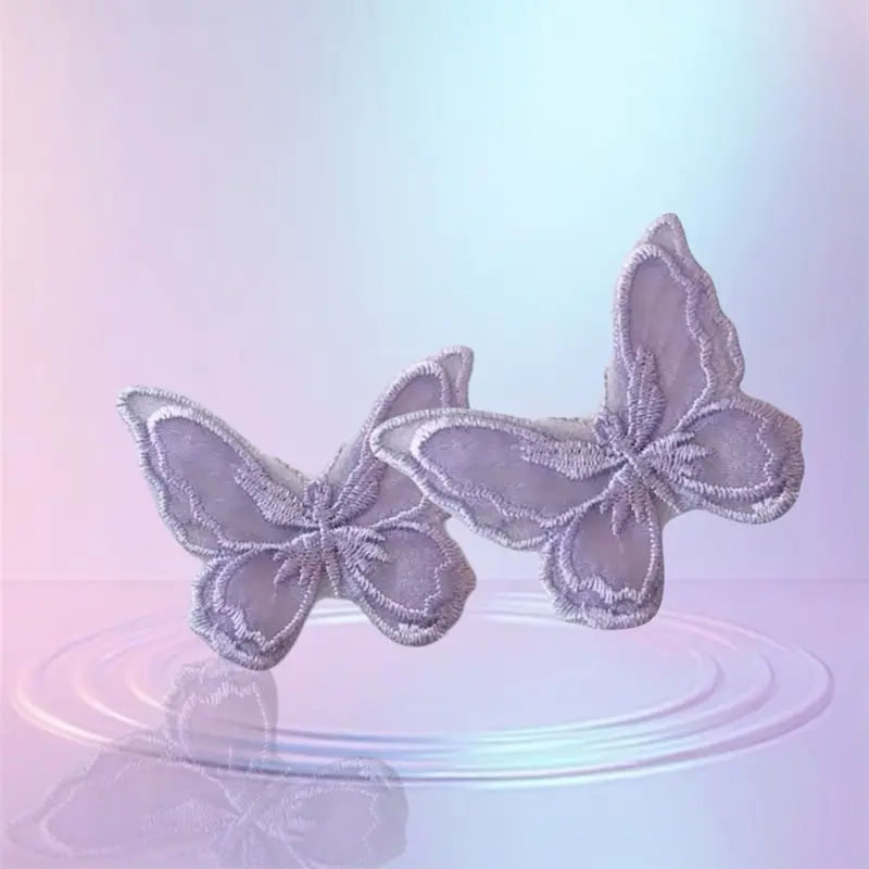 Pink Monroe purple Flashy Fun Butterfly earrings, purple butterfly earrings, girls earrings, purple butterfly, butterfly threader earrings, butterfly unique earrings Female Casual Elegant Ethnic Retro Baroqu, Two ways butterfly studs earrings