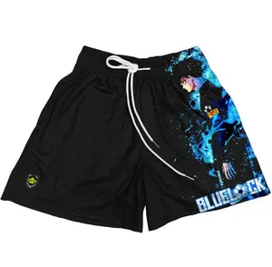 Blue Lock Yoichi Isagi Men's Basketball Shorts Workout Sport Knee Pants with Pockets