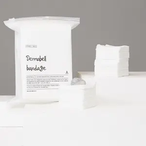 [Dermabell Official] 100pcs Perforated Stretch Wet Pad for Mask &  Makeup Remover Lint-Free Extra Soft Natural Facial Cotton Pads