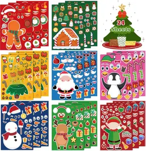 Christmas Stickers - Stocking Stuffers for Kids - DIY Christmas Crafts for Kids - Kids Xmas Gifts Games Activity Party Favors Supplies | Toddler Stocking Stuffers(24 Sheets)