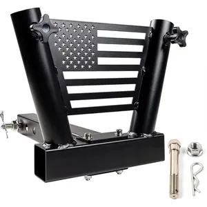 US Flag Hitch Flagpole Holder Trailer Hitch Mount Universal for Jeep SUV RV Pickup Truck Camper Trailer with Standard 2" Hitch Receiver Thickened Version