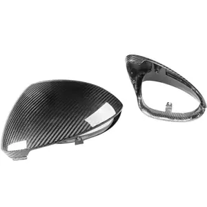 Fits 2018 and newer Porsche Cayenne models: 9Y0 carbon fiber rearview mirror covers (left-hand drive)