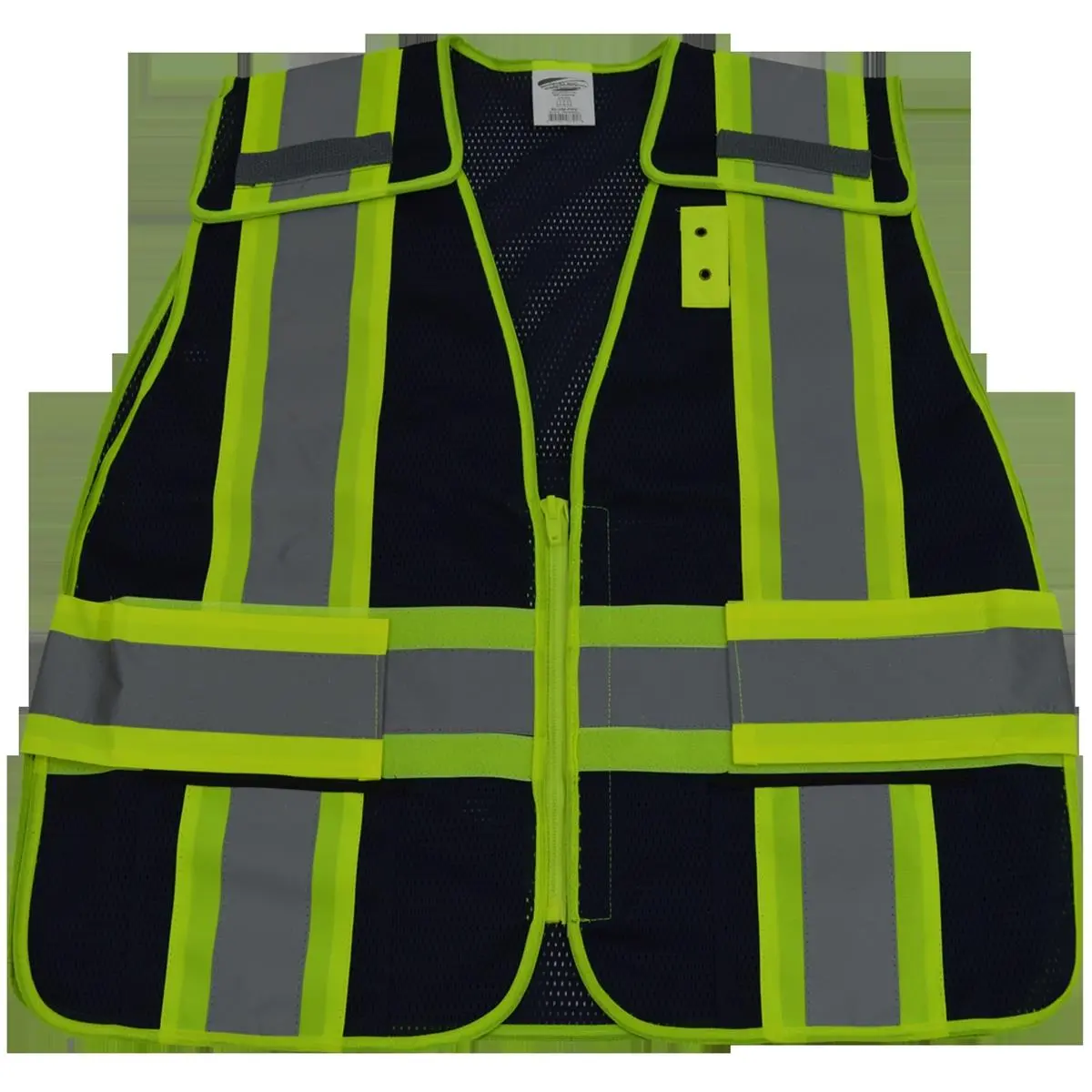 Petra Tools Men's Hi Vis Vest in Mesh Fabric with Lime Contrast, Front Zipper, 5-Point Breakaway, Pockets, Mic Tabs, Sizes 2X-5X, Hi Vis Jacket Vest, Work Safety Vest