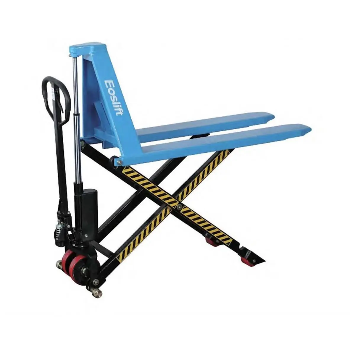 212 MAIN Industrial High-Lift Scissor Pallet Truck, 3300 lb Capacity, Steel with Polyurethane Wheels, 27 x 45 in Forks for Warehouse & Logistics, Scissor Lift