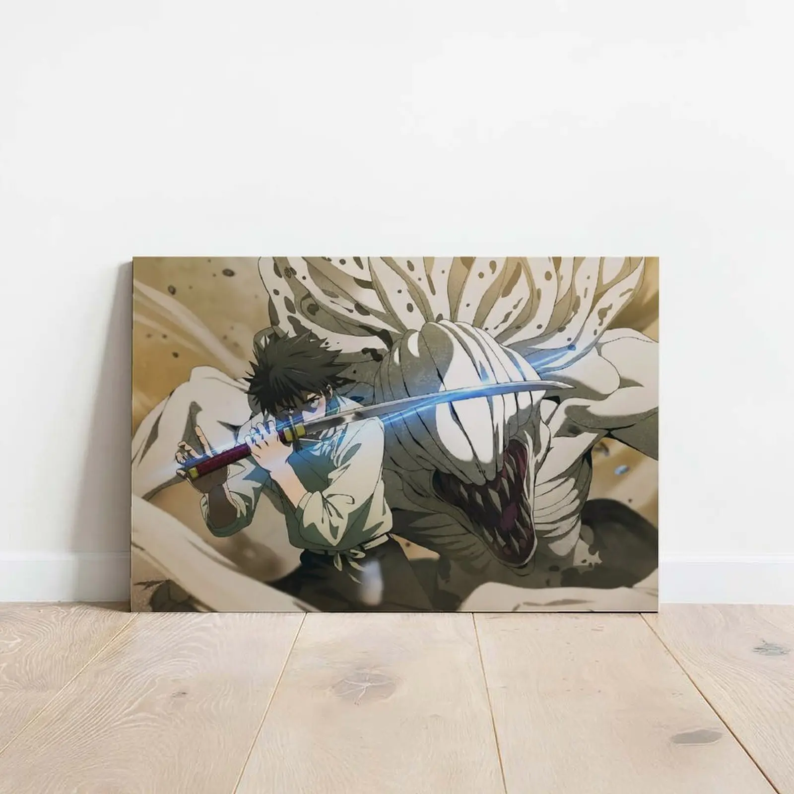 Jujutsu Kaisen 0 Yuta Okkotsu Anime Canvas Wall Art Rika Cursed Spirit Poster Katana Sword Fighting Scene Graphic Design Aesthetic Living Room Bedroom Decor Trendy Shonen Painting