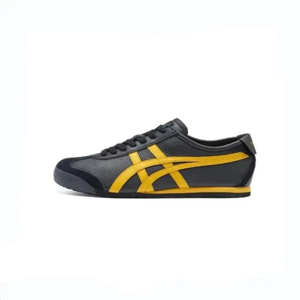 Onitsuka Tiger ASICS Mexico 66 Black Yellow Retro Versatile Comfort Sneakers Unisex 1183A201-003