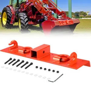 Tractor Grab Hooks,Heavy Duty Bolt On Compact Tractor Bucket Hooks 2" Receiver, D Rings,Black Tractor Bucket Grab Hook Fits for 4 with 1025R 2320 2520 2720 2025R 2032R 2038R 3032E 4010 4100 4110 4115 (4100Z)
