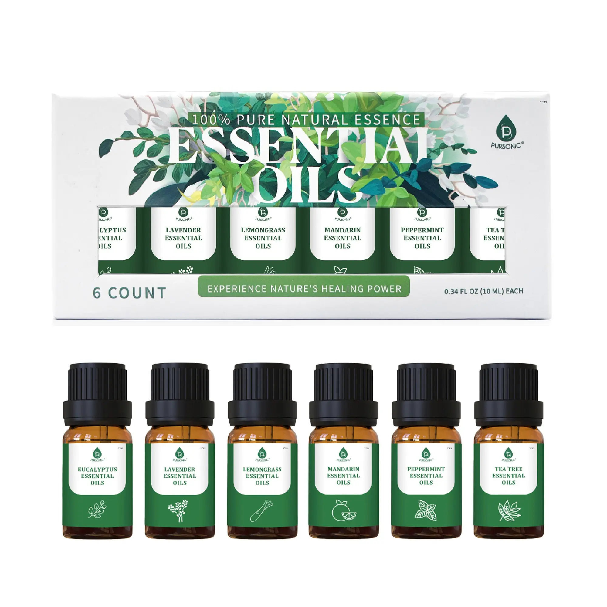 100% Pure Natural Essence Essential Oils Collection – Aromatherapy at Its Finest!