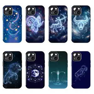 Glowing Galaxy Zodiac Sign Phone Case, Soft TPU Shockproofor iPhone17 ProMax /16/15/14/13/12/11 Plus for Samsung phones, suitable for both men and women,  Perfect Gift for Women Men, Cosmic Constellation Protective Case