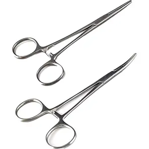Versatile Angling Tools with 2pc 5 Inch Fishing Forceps Set-Stainless Steel, Serrated Jaws, Locking Mechanism, and Lightweight Design