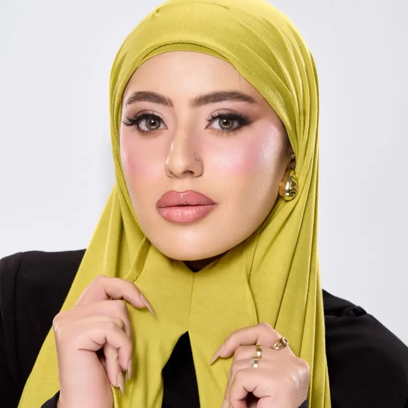 Jersey Hijab with Pre-Sewn Front & Attached Inner Cap 100 Pure cotton Jersey Hijab with Pre-Sewn Front & Attached Inner Cap 100 Pure cotton