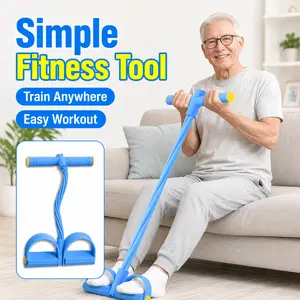 Multi-functional Pedal Resistance Band Trainer – Portable Foot Pedal Fitness Equipment Home Gym Full Body Workout Machine, Exercise Sit-ups, Yoga, Abdominal Training