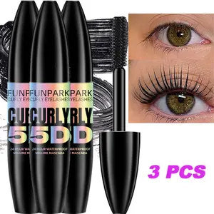1/3pcs High-End Waterproof, 5D Fiber Lash Lift, Sweatproof Design, Voluminous Curled Long Lashes, Precision Brush, Party Makeup, Fanning Volumizing Mascara