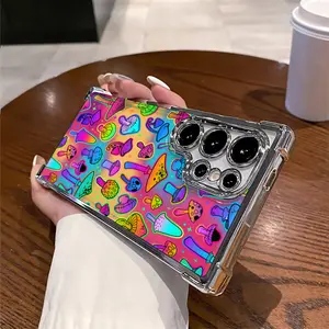 Colorful Mushroom Pattern, Compatible with Samsung Mobile Phone Cases S24/S24 Plus/S24 Ultra/S24 FE/Samsung S23/Samsung S23+/Samsung S23 Ultra Series - Fashionable Creative Design New Mobile Phone Case Shockproof Smartphone