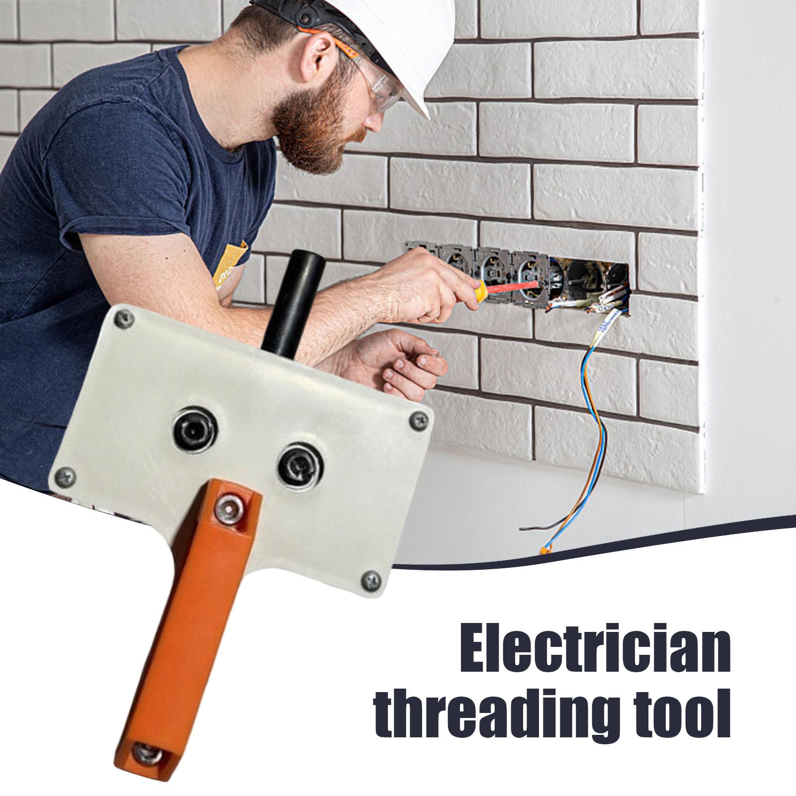 Stringing Machine Precise Cable Control Easy-Fit Retractor Wire Puller for Tight Space Installation Tool Up to 0.3" Diameter High-Strength Plastic Construction Professional Cable Pulling Tool Versatile & High-Strength