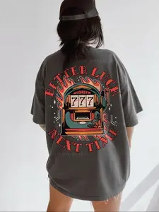 Vintage 777 Slot Machine Shirt, Better Luck Next Time Graphic Tee, Traditional Tattoo Streetwear, Edgy Grunge Apparel, Casino Aesthetic Top