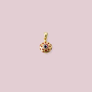 14K Solid Gold Evil eye Charm