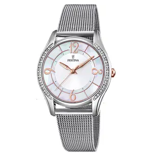 Festina Women’s Silver Stainless Steel Watch F20420-1 – Elegant Milanese Strap, Round Case, Quartz Movement