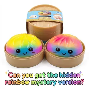 Expressive Big Dumpling Squishy Blind Box | Mysecret Bun Fidget Toy, Soft TPR Stress Relief, Surprise Unboxing, Random Style | Perfect Mother’s Day & Cinco de Mayo Gifts, Ideal for Kids’ Classroom Exchanges