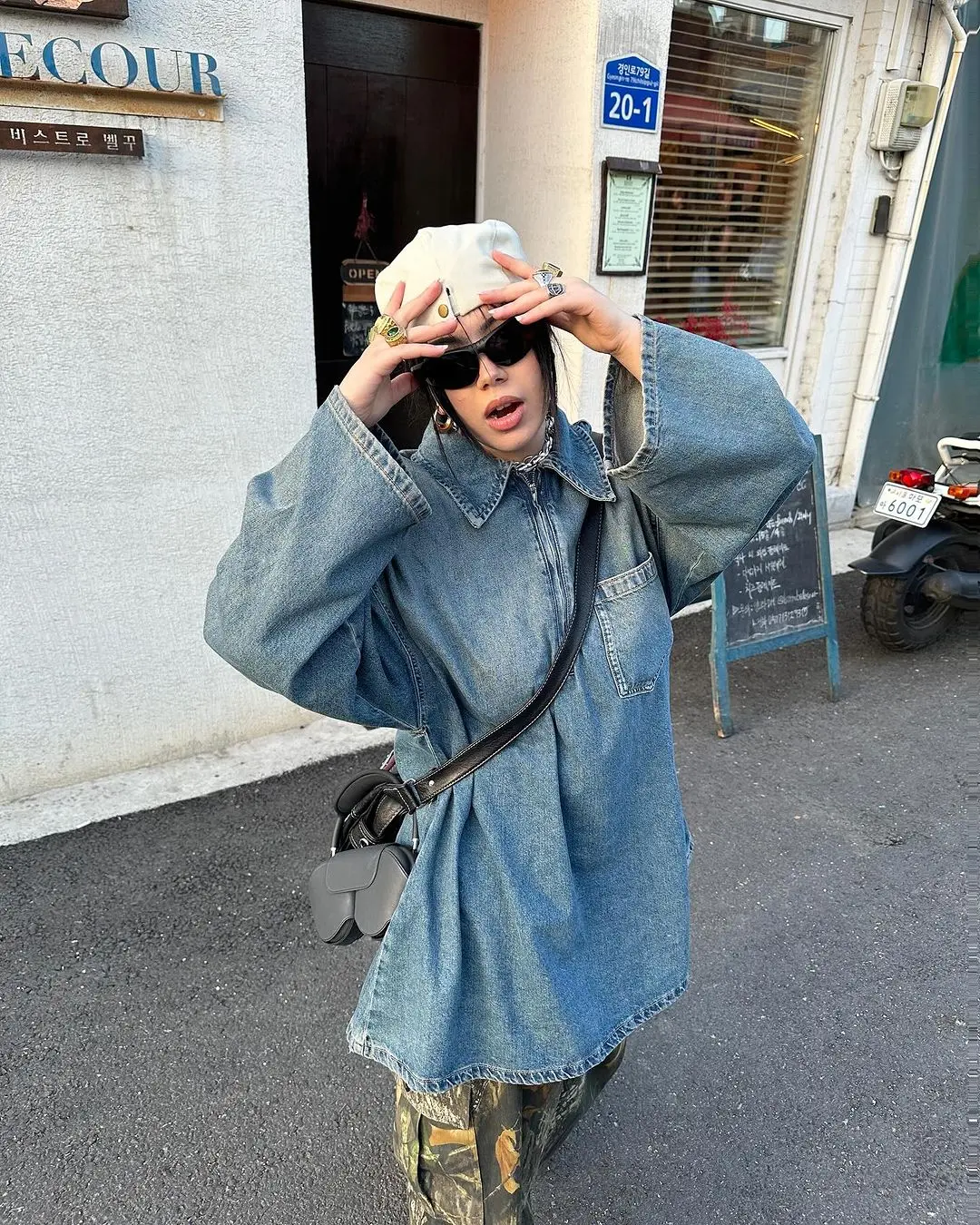 denim dress oversized THE BEST OVERSIZED DENIM JUMPSUIT – AKIRA main image 1