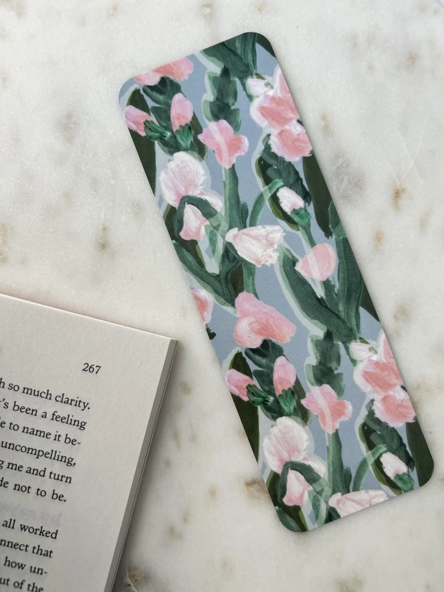 Painted Floral Bookmark