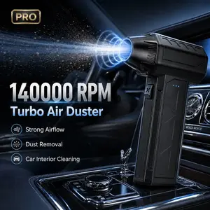 Portable Turbo Jet Air Duster – 140,000 RPM Type-C Rechargeable Keyboard & PC Cleaner for Dust, Snow & Car Detailing