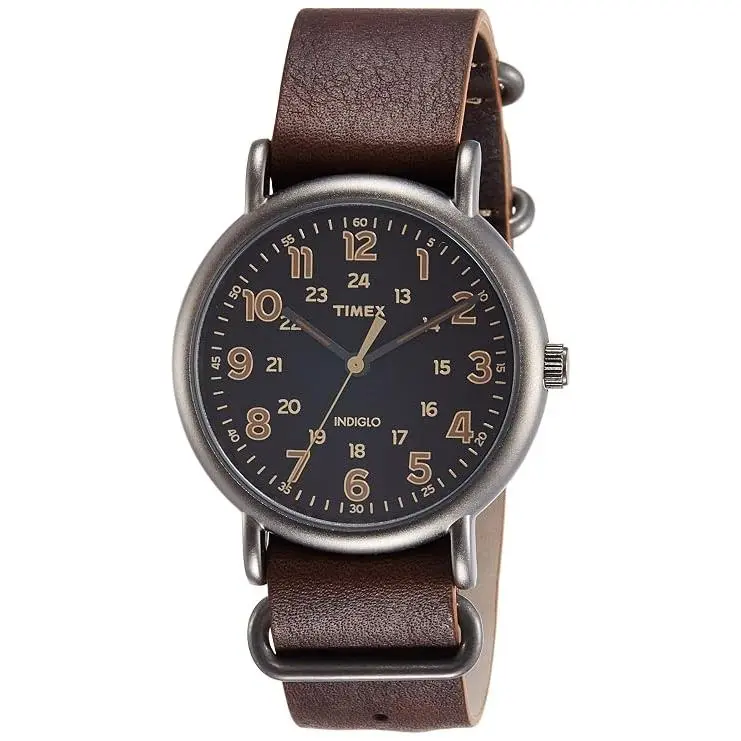 Timex Weekender Classic 40mm Black Dial Titanium Case Mens Watch TW2P85800