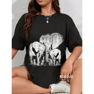 100% Cotton Elephant Family Elephant Animal Tees & Gift Idea T-Shirt