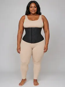 Sculpt Touch Snatch Women’s Latex Waist Trainer Tummy Control Waist Cincher Corset with Hooks Steel Bones Adjustable Shapewear for Postpartum Daily Wear Womenswear Basic