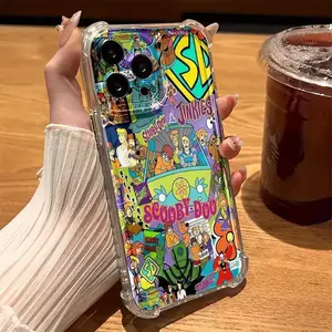 Cartoon Scoobys Doo Phone Case Suitable for iPhone 17 16 15 14 13 12 11 Pro Max Air Plus A14 A15 A25 A35 Anti Fall Transparent Soft Back Cover