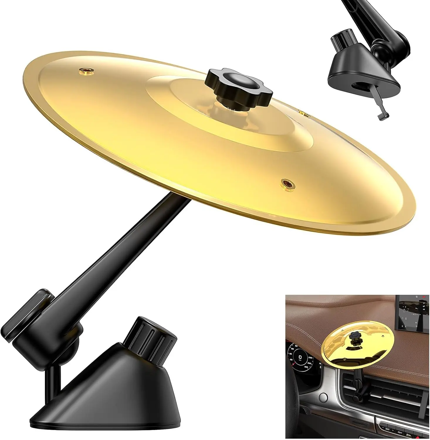 Car Cymbal Air Vent, Car drum cymbal, Car crash cymbal, Musical Car Accessory for Music Lovers, Fits All Vehicles