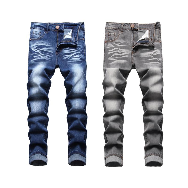 JUNBAOSS Men's Multi Pack Slim Fit Stretch Jeans Ripped Skinny Jeans for Men, Distressed Straight Leg Fashion Casual Popular Chic Comfort Flex Waist Denim Pants, Menswear Classic Street Style Cotton Fabric Jean Natural Hipster Personalized Stylish Jeans O