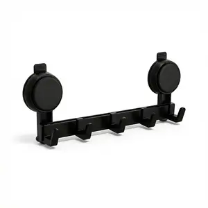 Over-the-Door Strong Suction Cup Hook Rack with Adjustable Hooks, No-Drill Removable Heavy-Duty Towel Holder Bathroom, Bathroom Organizing Accessories for Entryway Coat Hanging, U Shaped Hook