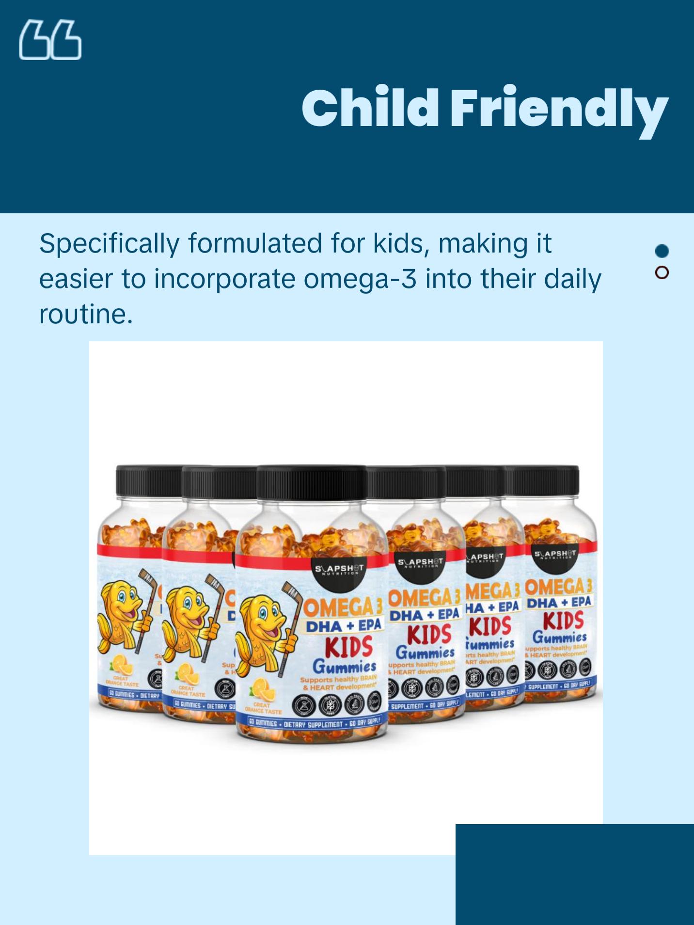 Kids Omega-3 Gummies DHA + EPA - 60 Count
