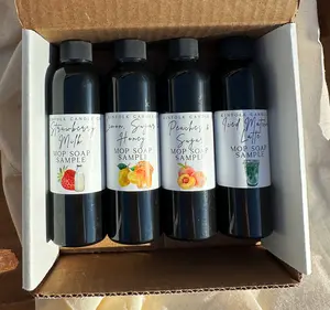 Spring Mop Soap Sample Pack for Cozy Floor Cleaning and Aesthetic Resets | 4 Bottles 4oz Each