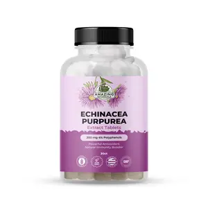Amazing Botanicals Gluten-Free Echinacea Purpurea Herbal Extract Dietary Supplement Tablets - 200MG, 4% Polyphenols, Natural Antioxidant, Immune Boost, 30ct, Inflammation Support