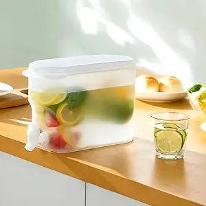 Plastic Kettle, Beverage Dispenser with Tap, Large Capacity Container, Cold Kettle for Fridge, Fruit Tea Pot, Lemonade Bottle, Household Supplies