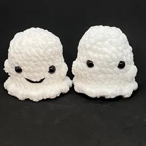Mini Ghost Amigurumi Plushie, Soft Stuffed Crochet, Halloween Ghost Plush, Stuffie Toy